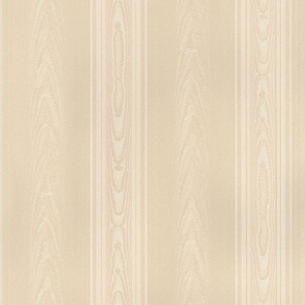 Patton Wallcoverings SK34720 Simply Silks 4 Medium Moiré Stripe Wallpaper in Cream